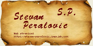 Stevan Peralović vizit kartica